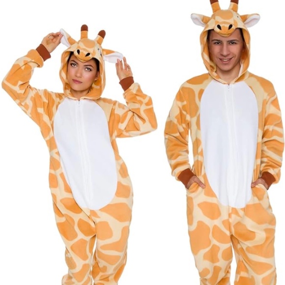 Adult Giraffe Onesie Halloween Costume - Picture 1 of 2